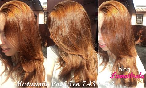 Cor E Ton 7.3 Antes E Depois - Blog Lumestrela: Resenha - misturinha das colorações 7.43 + 8.3 - Cor&Ton