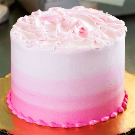 A pink ombre cake! Cake # 022. | Rainbow birthday cake, Pink ombre cake, Valentines day cakes