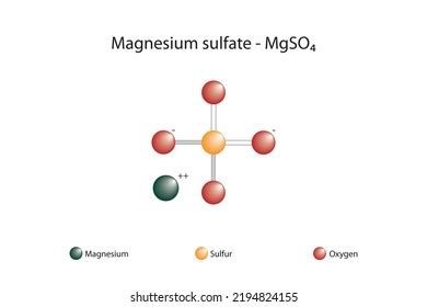 Molecular Formula Chemical Structure Magnesium Sulfate Stock Vector ...