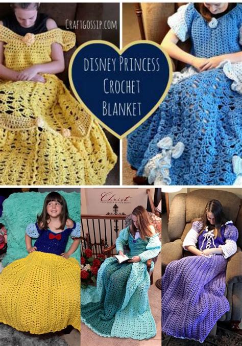 Crochet Disney Princess Lap Blankets Or Afghans Snow White Belle Cinderella Rupunsel And