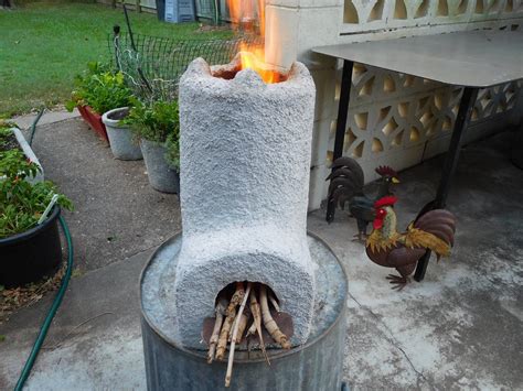 Make A Rocket Stove For 5 Rocket Stoves Diy Rocket Stove Concrete Diy