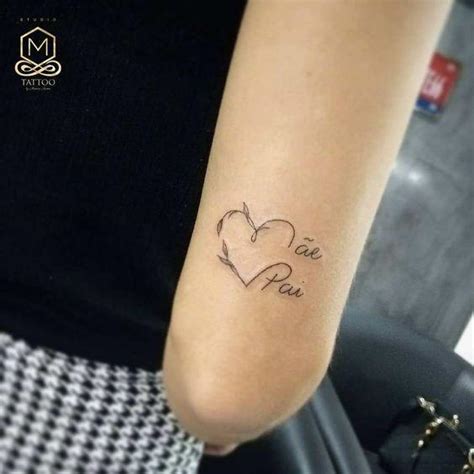 Tatuagem Pai E Mae Coracao - Tatuagem de pai e mãe: veja mais de 40 ideias para registrar o amor