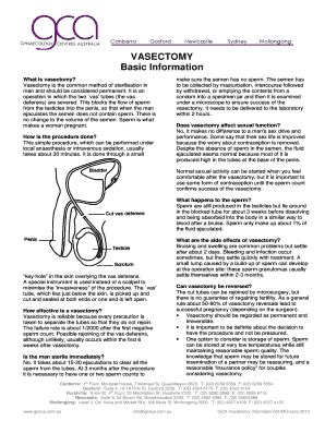 Fillable Online Vasectomy Is The Common Method Of Sterilisation In Fax