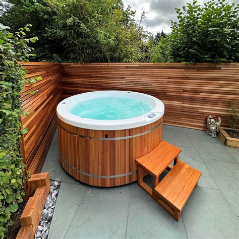 Recessed Hot Tub Sport Hybrid Urban Cedar Hot Tubs And Saunas Above Ground Round 5 Person