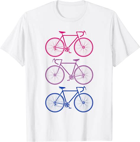 Retro Bicycles Bi Bisexual Flag Biker Bisexuality Lgbt Pride T Shirt