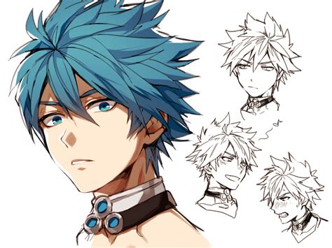 All Male Aqua Eyes Aqua Hair Blush Closers Male Music Nata Closers