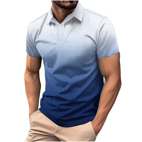 Gmwm Polo T Shirts For Men Short Sleeve Sweat Absorbing Button Down