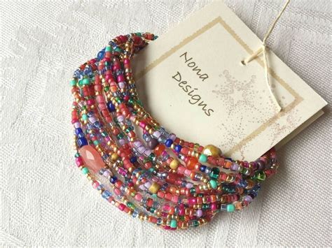 Fiesta Beaded Wrap Bracelet Long Seed Bead Stretch Etsy Beaded