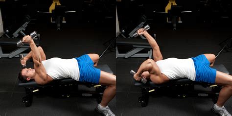 Alternating Decline Dumbbell Triceps Extension Weight Training