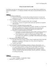 Acct Spring Final Exam Study Guide Accounting Course Hero