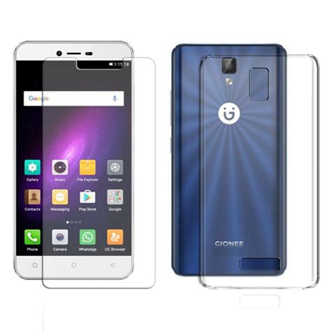 Deltakart Tempered Glass For Gionee P With Transparent Back Cover