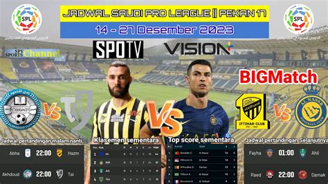 Jadwal Saudi Pro League Malam Ini Al Ittihad Vs Al Nassr Jadwal