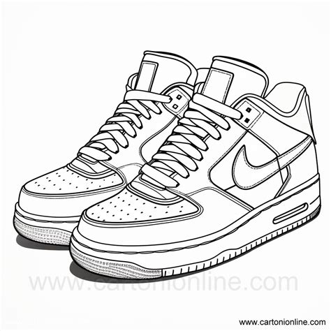 Jordan Nike Shoes 35 Coloring Page