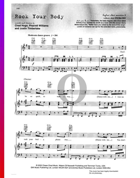 Rock Your Body Justin Timberlake Piano Sheet Music OKTAV