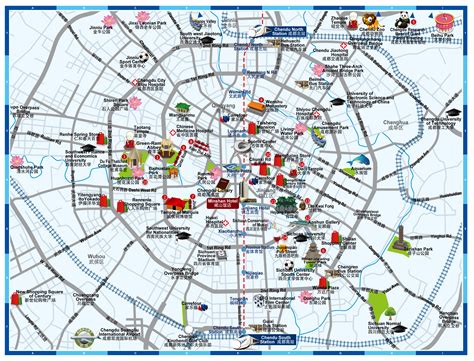 chengdu tour map,china chengdu tourist map