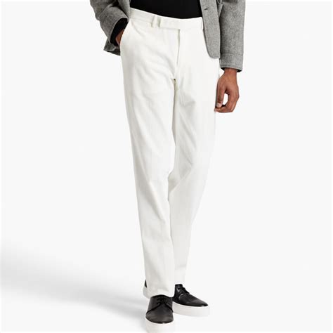 COTTON AND CASHMERE BLEND CORDUROY CHINOS PANTS