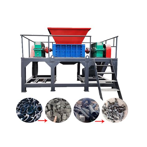 Heavy Duty Double Shaft Rubber Crumb Tire Recycling Machine Shredder