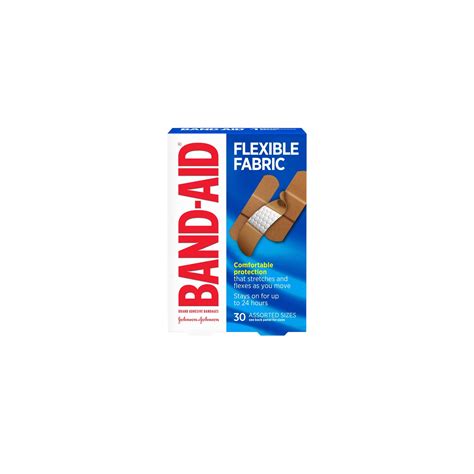 Band Aid Flexible Fabric Adhesive Bandages Assorted Sizes Pack Of 10