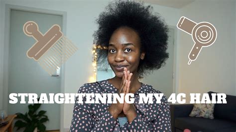 HOW I STRAIGHTEN MY NATURAL HAIR Martha S Empire YouTube