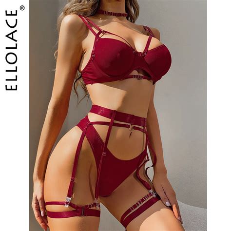 Jual Preorder Ellolace Lingerie Erotis Set Breves Seksi Pakaian Dalam