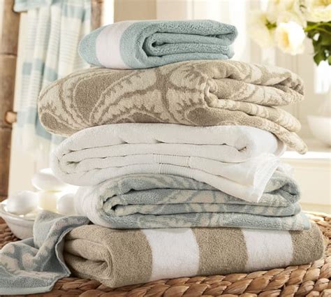 PB Classic Stripe Bath Towels Pottery Barn