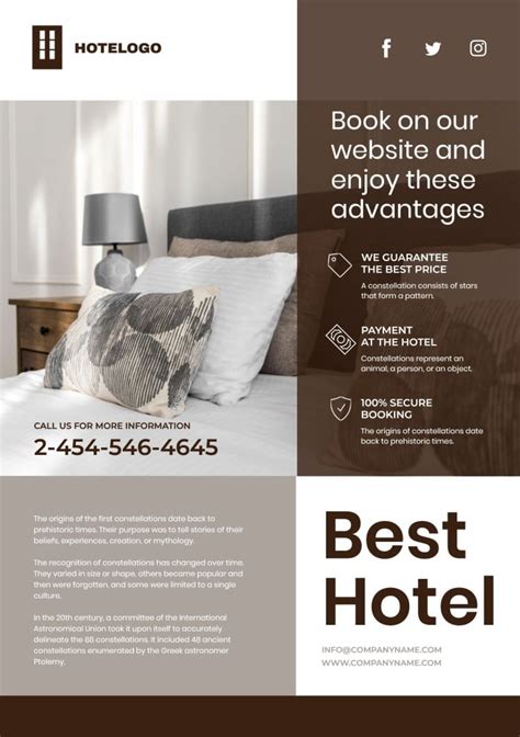 Customize this Professional Four Stars Hotel & Resorts Flyer template ...