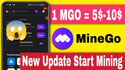 Earn 200 MineGo Network New Update MineGo Start Mining MineGo App