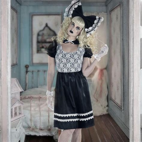 Adult Black And White Creepy Doll Dress Party City