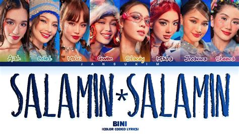 Bini Salamin Salamin Color Coded Lyrics Youtube