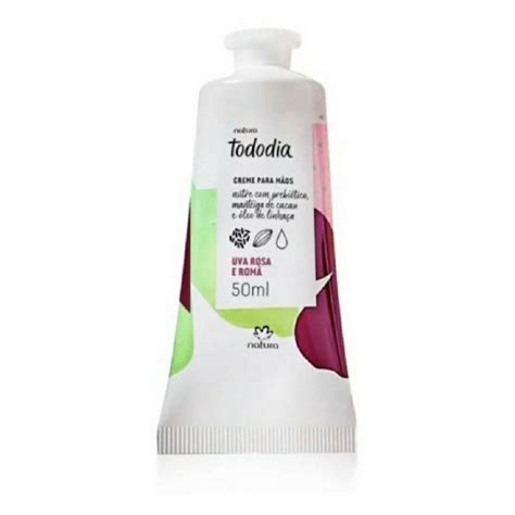 Creme hidratante para as mãos Uva rosa e romã natura 50g Shopee Brasil