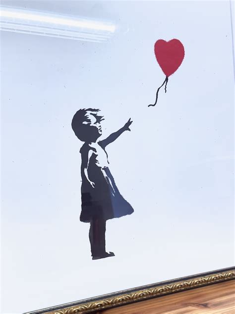 Yahooオークション 【真作】banksy 風船と少女 Girl With Balloon