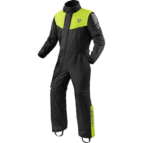 Combinaison De Pluie Moto Rev It Pacific H O Noir Jaune Fluo Vente En