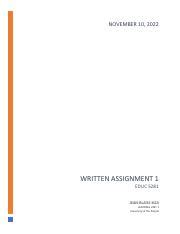 Educ Unit Written Assignment Jb Pdf November