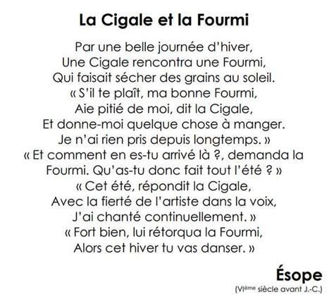 Course En Forme Pardon La Cigale Et La Fourmi Imprimer Sinis Discours