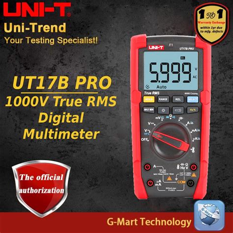 UNI T UT17B PRO 1000V True RMS Digital Multimeter Shopee Malaysia