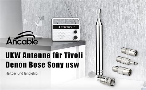 Ukw Antenne Fm Stabantenne Radioantenne Ancable Dab Zimmerantenne