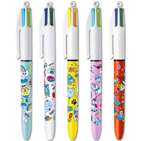 Coffret De Stylos Bille Bic Couleurs Omy Kawaii Stylo Bille