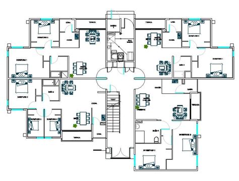 the floor plan for an apartment with three rooms and two bathrooms ...