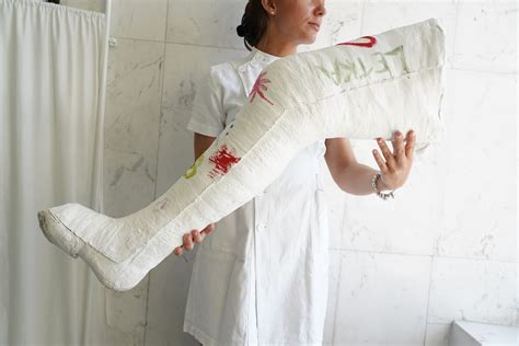 Orthopedic Plaster Casts Pink Long Leg Cast And Blue Long Arm Cast Etsy