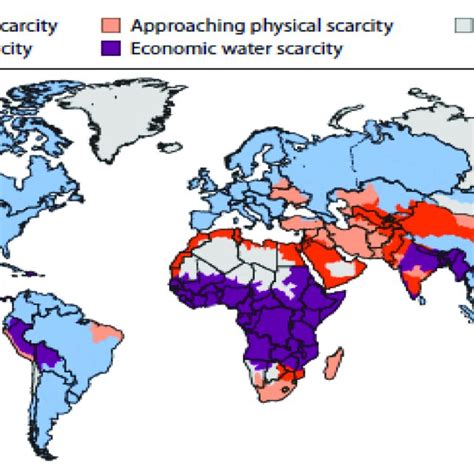 Map of water scarcity [15]. | Download Scientific Diagram