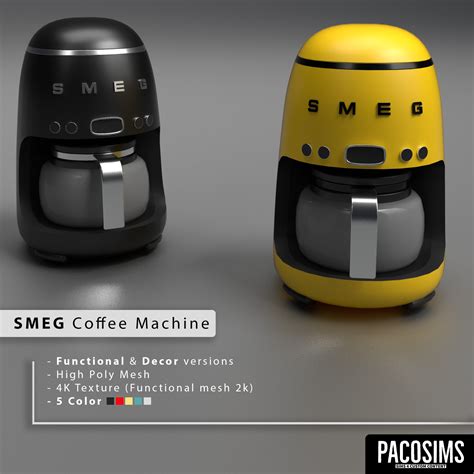 Paco Sims Pacosims Smeg Coffee Machine Functional Sims Cc