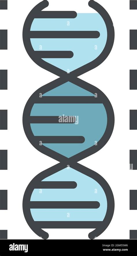 DNA Symbol Umriss dna Vektor Symbol Farbe flach isoliert auf weiß