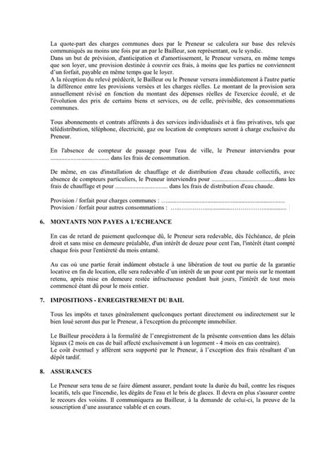 Contrat De Bail Residence Principale Belgique DOC PDF Page 4