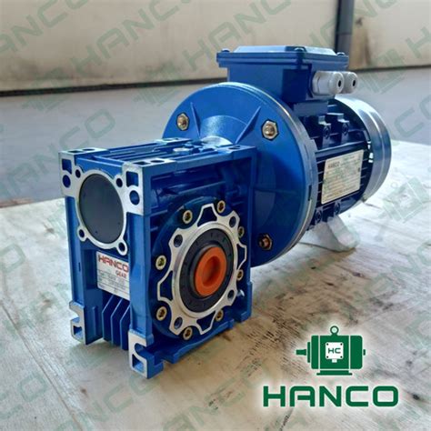 Jual Gearbox Worm Gear Hanco Nmrv 050 Ratio 15 Cw 0 5hp 4p 3phase Kota Surabaya Hanco Gear