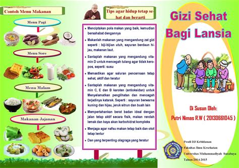 Midwife Putri Nimas Leaflet Gizi Sehat Bagi Lansia