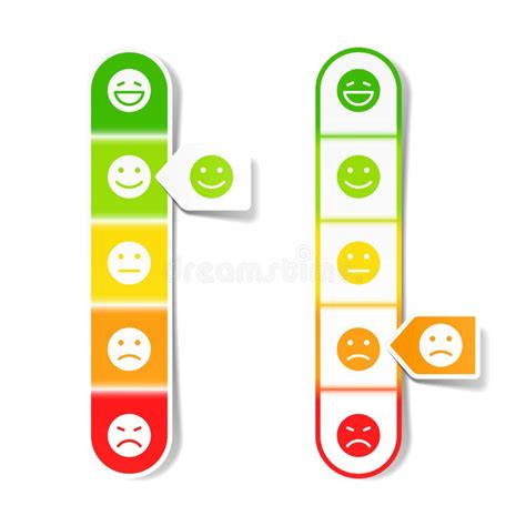 Feedback Emoticons Vector Ikonen Konzept Von Zufriedenheits Bewertung