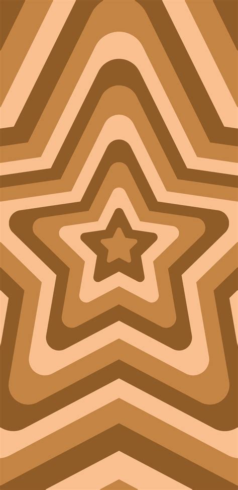 Brown Aesthetic Layered Star Wallpaper Y2k Indie Star Wallpaper