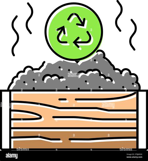 Composting Environmental Color Icon Vector Illustration Stock Vector