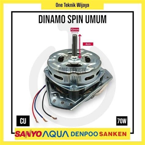 Jual Dinamo Mesin Cuci Pengering Spin Kaki 3 TEMBAGA Sanyo Aqua Atau