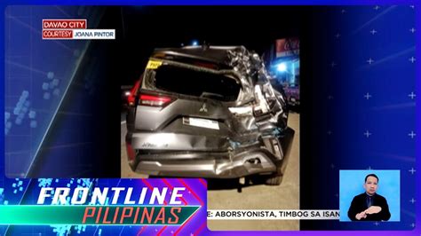 Nakaparadang Sasakyan Inararo Ng Truck 2 Sugatan Frontline